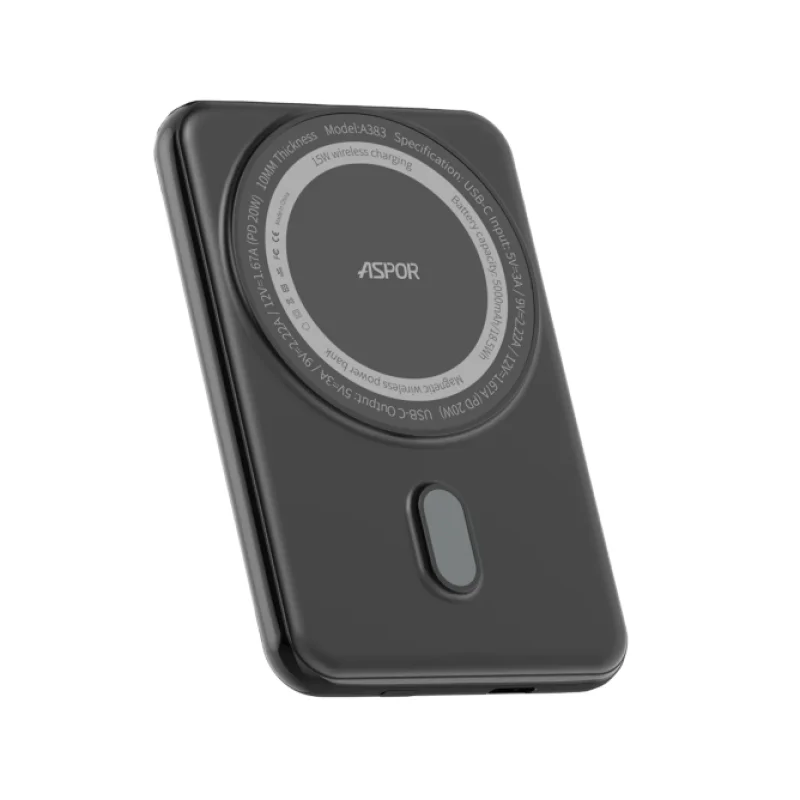 Aspor A385 MagSafe Wireless Battery Pack 10000mah