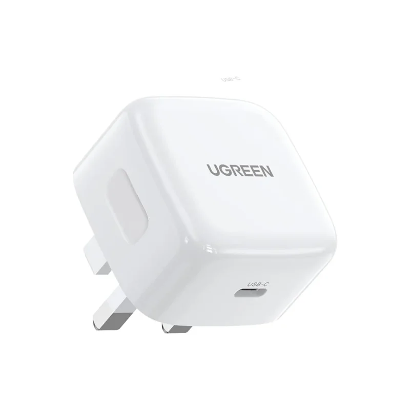 UGREEN 20W Type-C GaN Fast Charging Adapter UK (White)